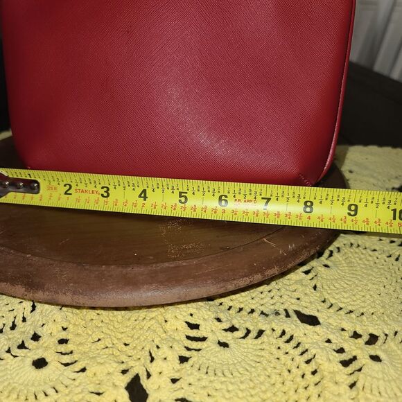 Kenneth Cole Reaction Red Faux Leather Crossbody Bag - Picture 8 of 10